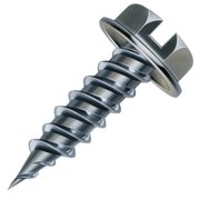 MALCO Sheet Metal Screw, Bright Zinc Plated Flange Hex Head Slotted Drive, 7000 PK HW8X1Z